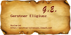 Gerstner Eligiusz névjegykártya